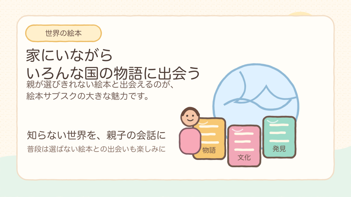 世界の絵本が家に届く絵本サブスクのイメージ